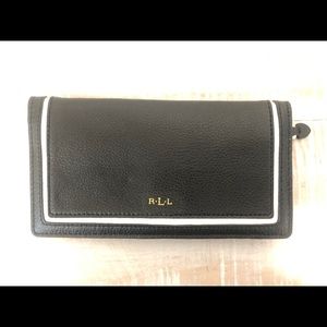 NWT Ralph Lauren Black Leather Wallet